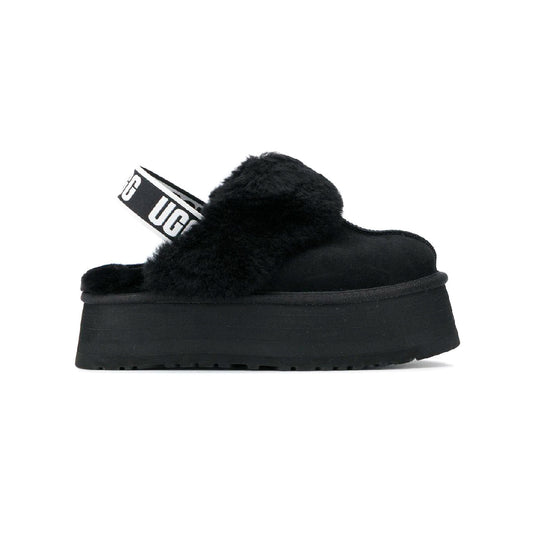 UGG Funkette Black Mule Plateforme Noir Femme - 1