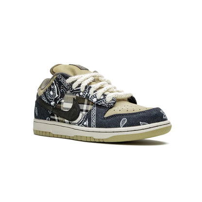 Nike SB Dunk Low x Travis Scott Cactus Jack Baskets Marron Beige Mixte - 2