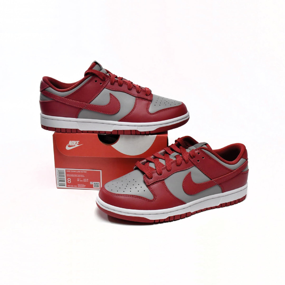 Nike Dunk Low UNLV Baskets Gris Rouge Homme Femme - 4