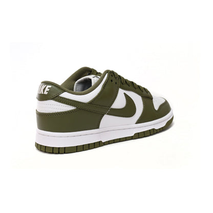 Nike Dunk Low Medium Olive Baskets Vert Blanc Homme Femme - 2