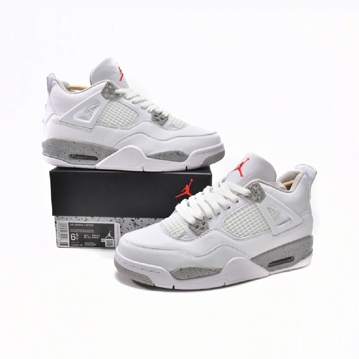 Air Jordan 4 Midnight Navy baskets homme en cuir bleu, vue arrière