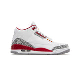 Air Jordan 3 Cardinal Red – Baskets Homme Femme en Cuir Grainé Style Basketball