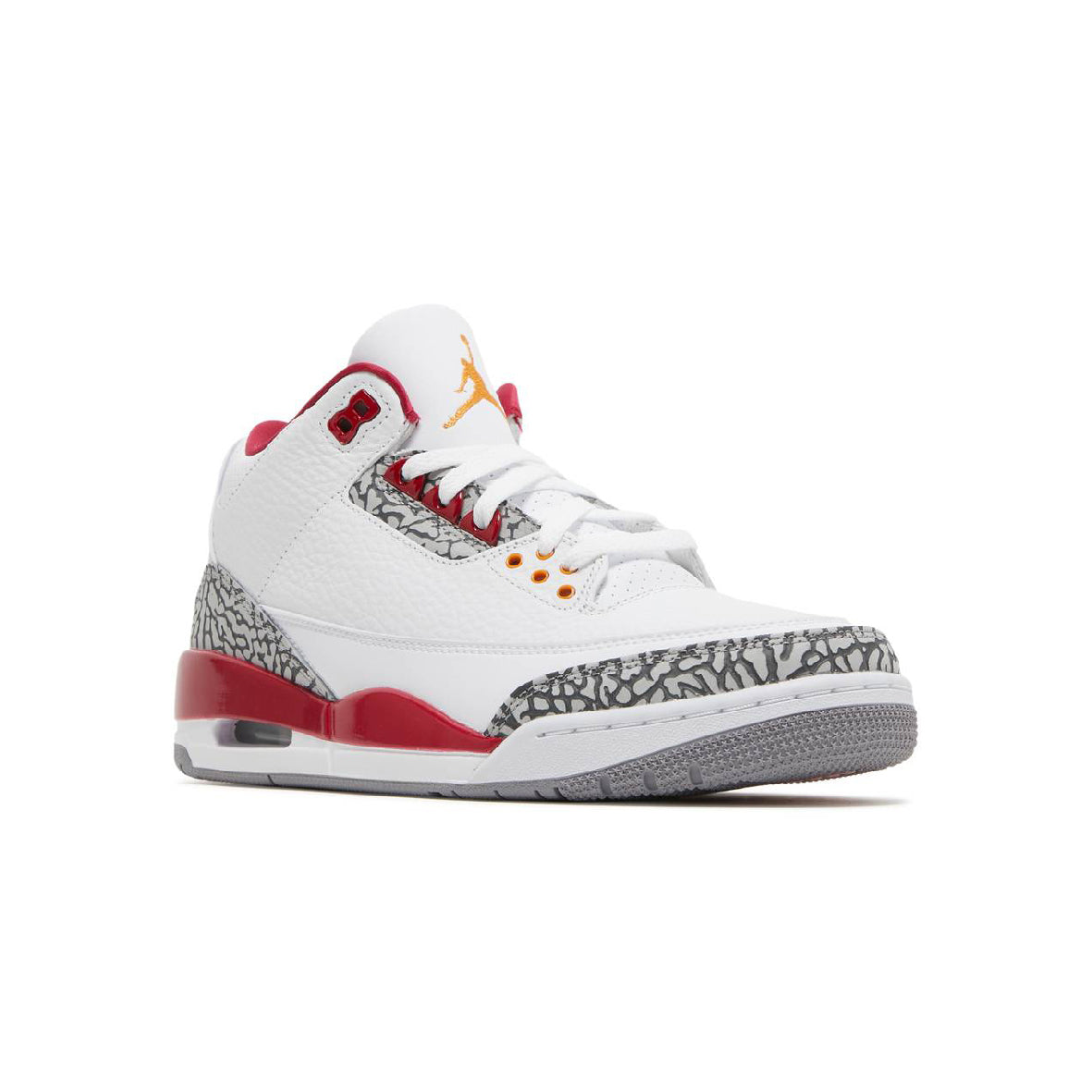 Air Jordan 3 Cardinal Red baskets homme et femme en cuir rouge, vue de face