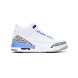 Air Jordan 3 UNC – Baskets Homme Femme en Cuir Grainé Style Basketball