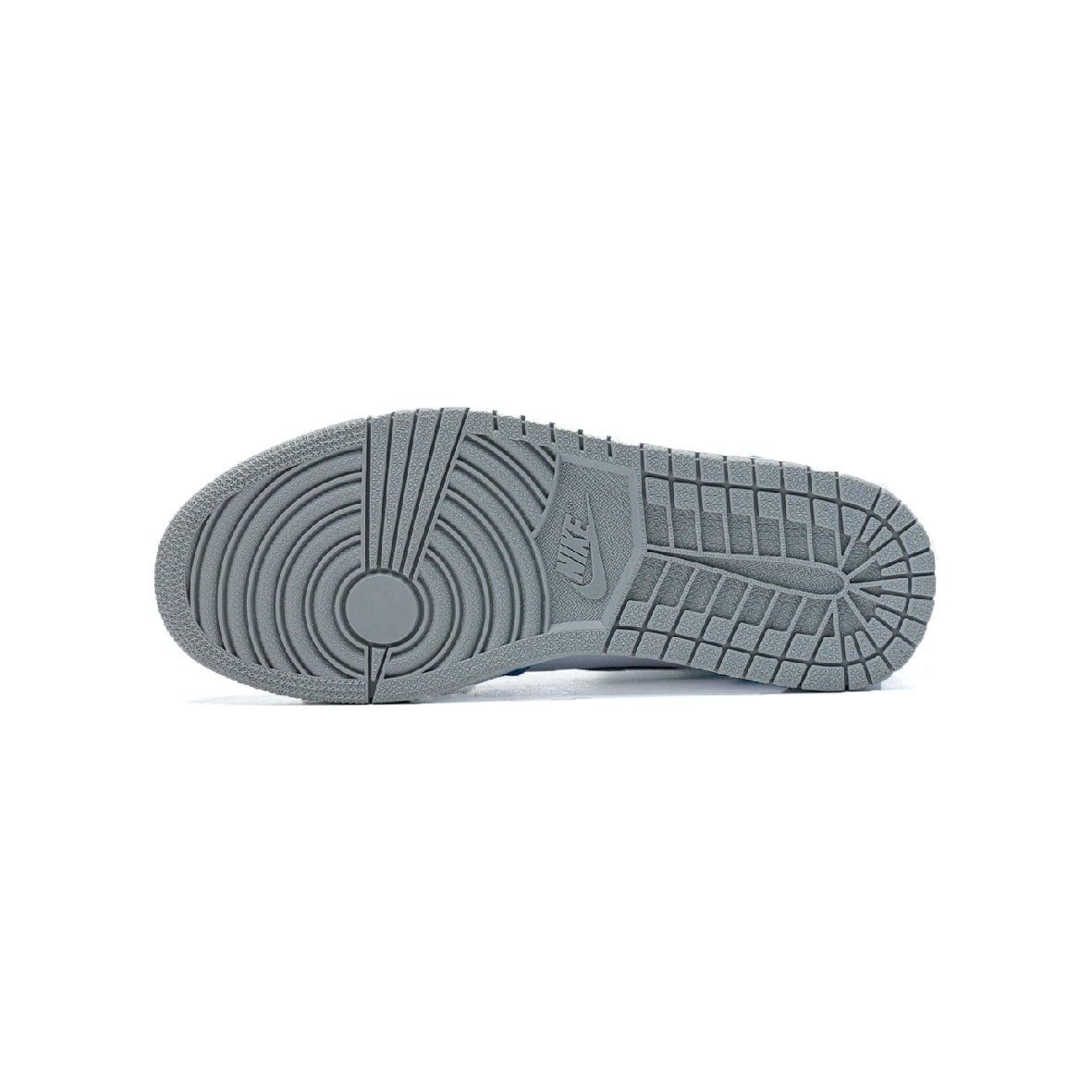 Air Jordan 1 High Hyper Royal baskets montantes homme et femme en daim bleu, détail tige