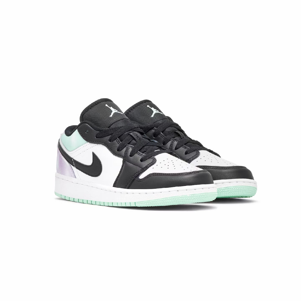 Air Jordan 1 Low Tie Dye baskets basses homme et femme en cuir multicolore, vue de face