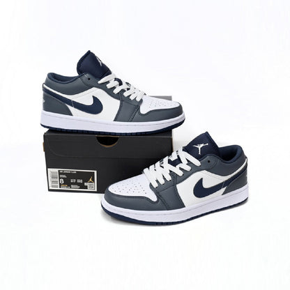 Air Jordan 1 Low White Gray Orchid baskets basses homme et femme en cuir blanc gris, détail semelle