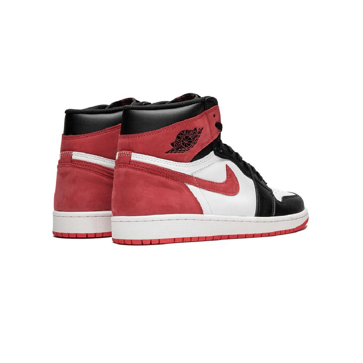 Air Jordan 1 High Track Red baskets montantes homme et femme en daim rouge, vue de face