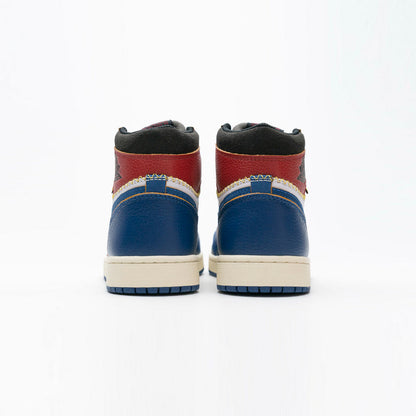 Air Jordan 1 High Union Los Angeles Blue Toe baskets montantes homme en cuir bleu, détail semelle