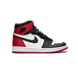 Air Jordan 1 High Satin Black Toe – Baskets Montantes Homme Femme Cuir