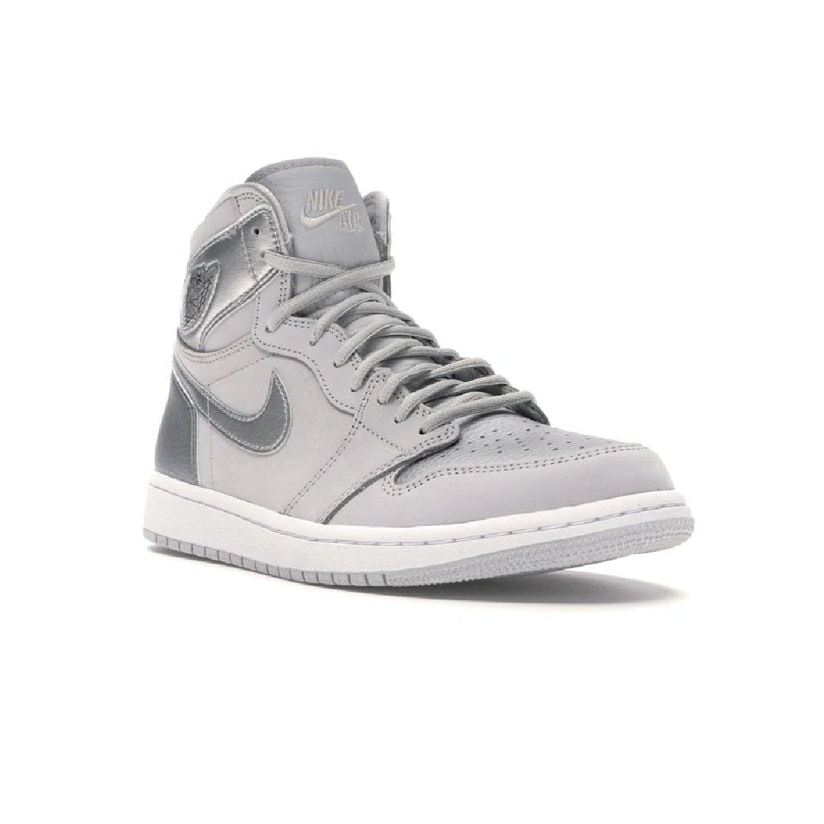 Air Jordan 1 High Japan Neutral Grey baskets montantes homme et femme en daim gris, vue de face