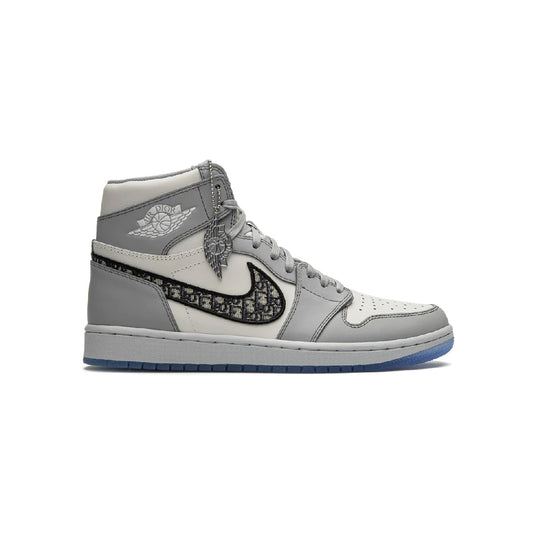 Air Jordan 1 High x Dior Baskets Gris Blanc Homme Femme - 1