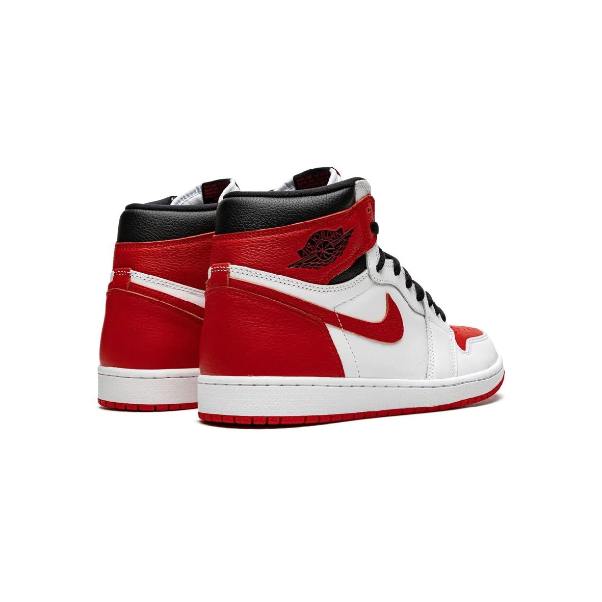 Air Jordan 1 High Heritage baskets montantes homme et femme en cuir noir rouge, détail semelle