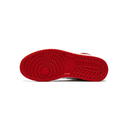 Air Jordan 1 High Heritage baskets montantes homme et femme en cuir noir rouge, vue arrière