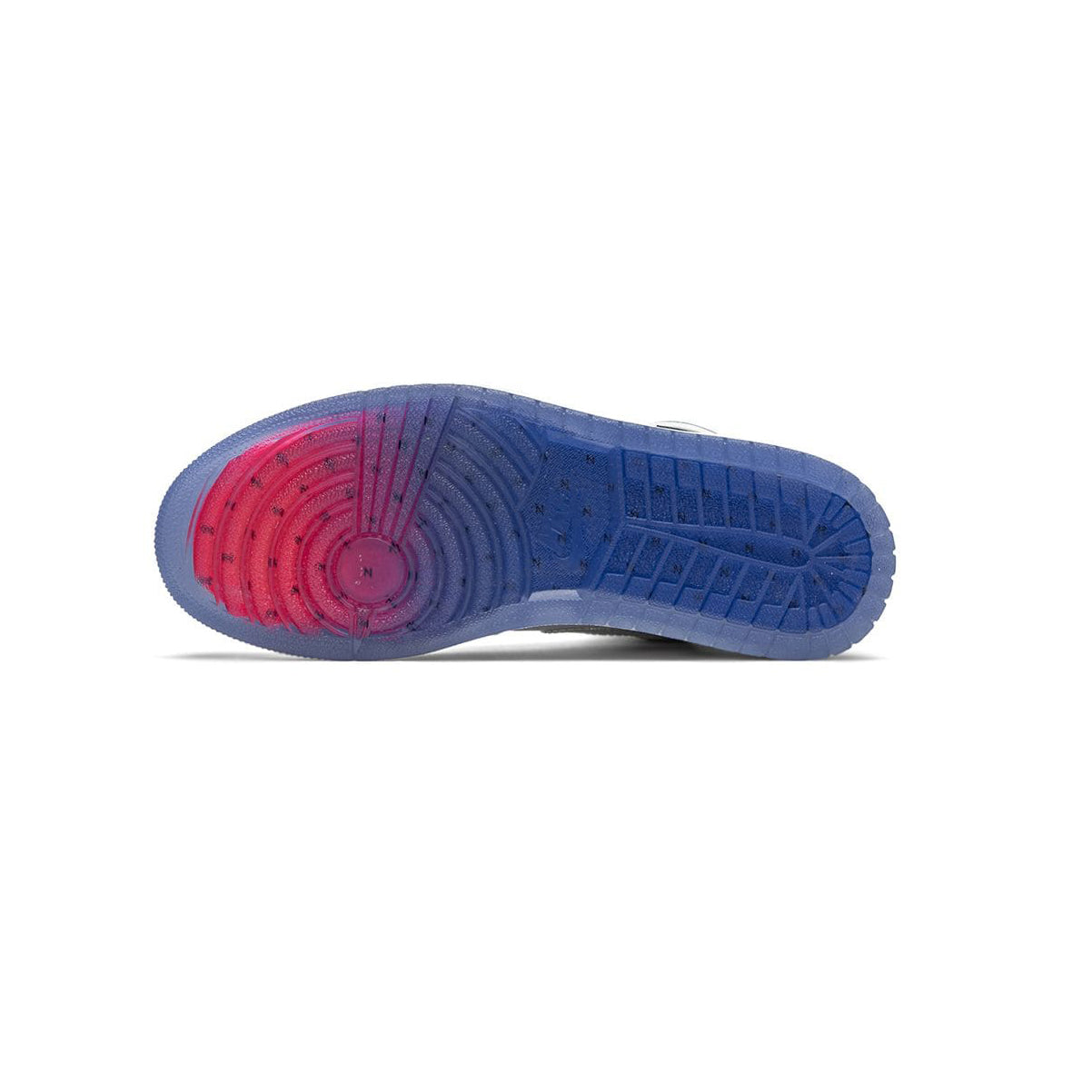 Air Jordan 1 High Zoom Racer Blue baskets montantes homme et femme en cuir verni bleu, vue arrière