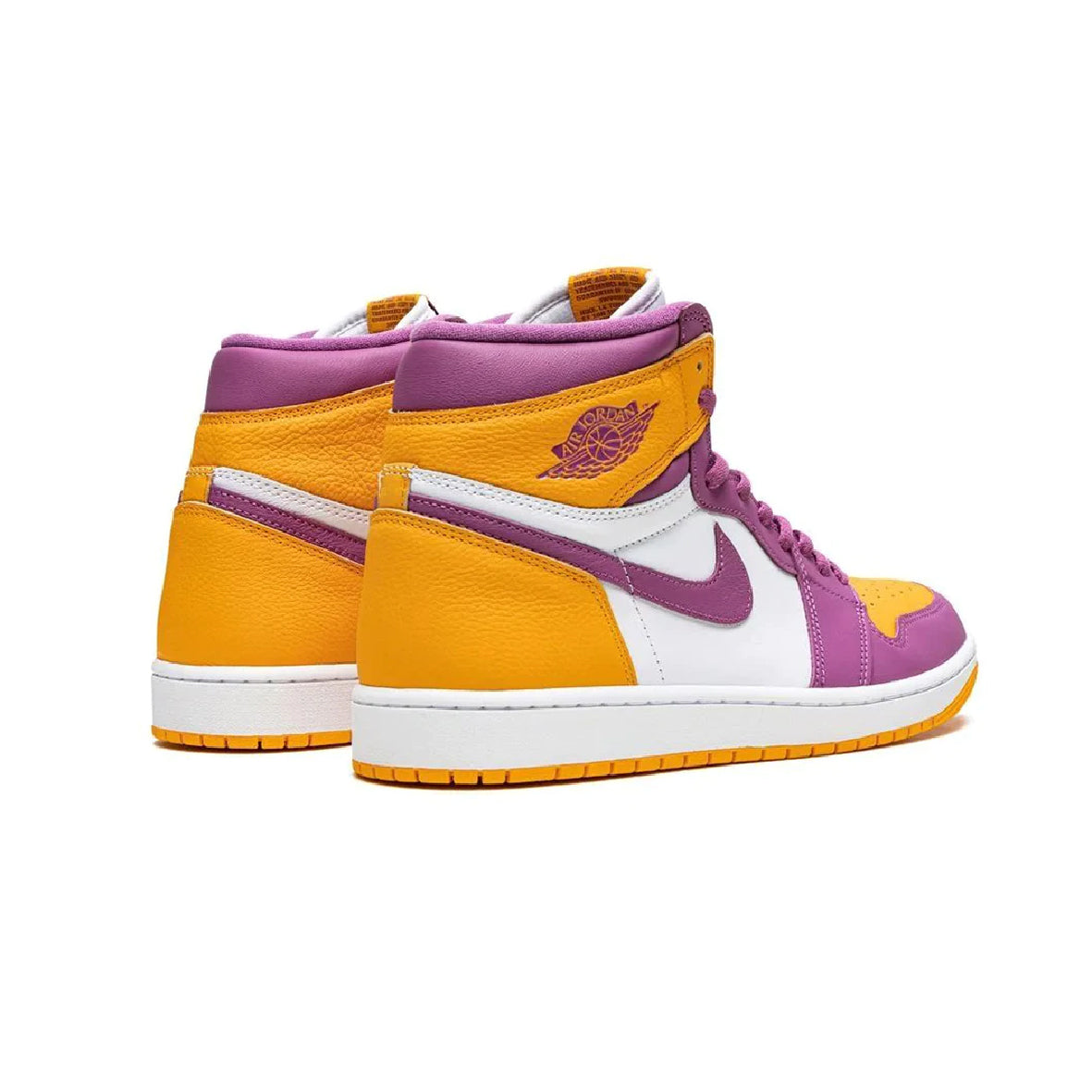 Air Jordan 1 High Brotherhood baskets montantes homme en cuir blanc violet, détail semelle