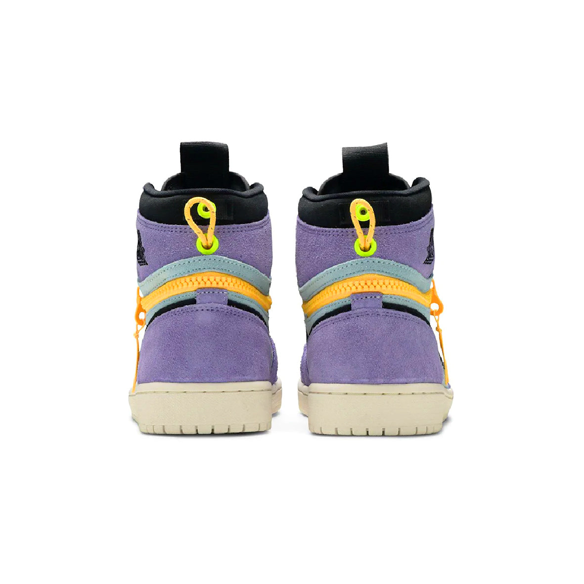 Air Jordan 1 High Switch Purple Pulse baskets montantes homme et femme en cuir violet, détail semelle
