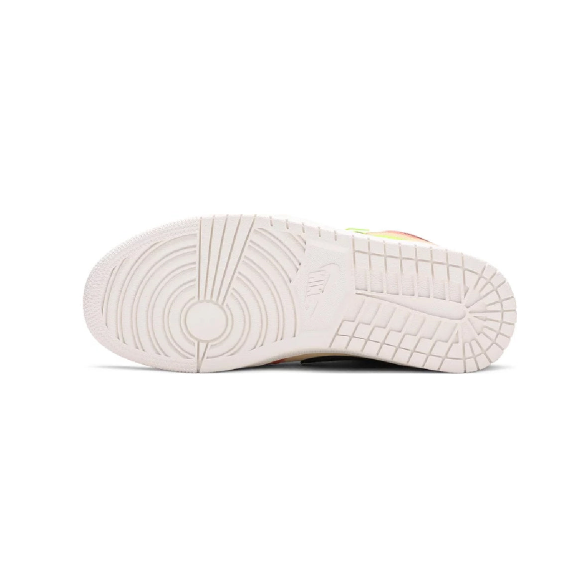 Air Jordan 1 High Switch Apricot Powder baskets montantes homme et femme en cuir orange, détail tige