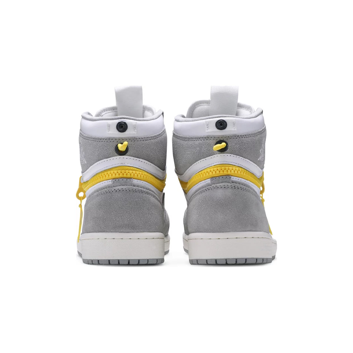 Air Jordan 1 High Switch Light Smoke Grey baskets montantes homme et femme en cuir gris, détail semelle