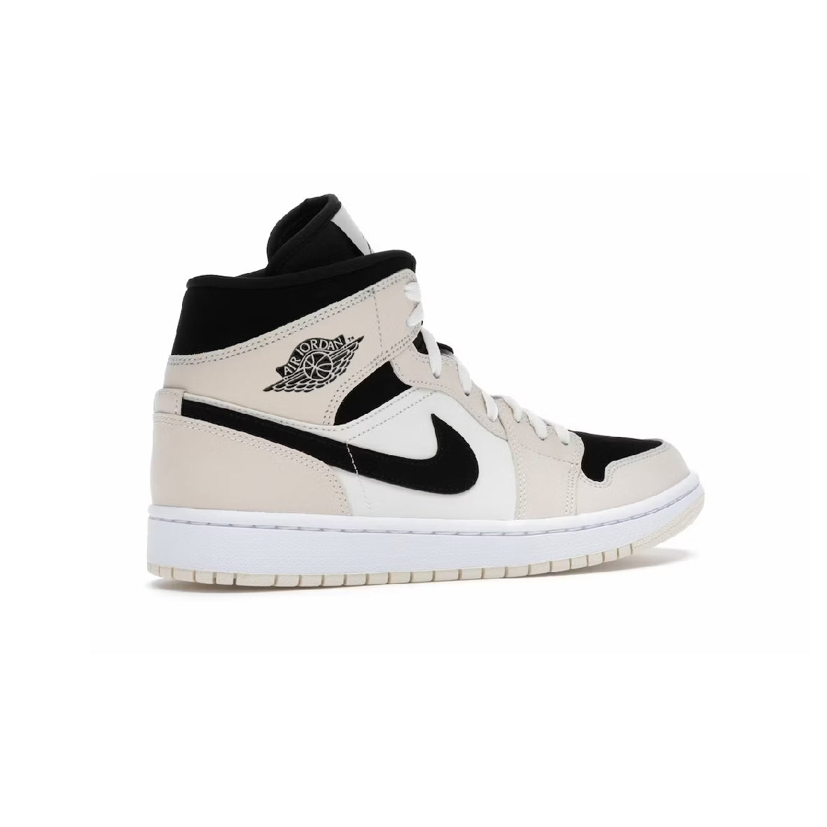 Air Jordan 1 Mid Barely Orange baskets mi-montantes homme et femme en cuir orange, vue de face