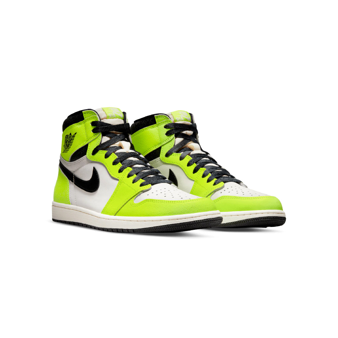 Air Jordan 1 High Visionaire baskets montantes homme en cuir noir blanc, vue de face