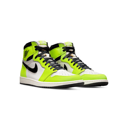 Air Jordan 1 High Visionaire baskets montantes homme en cuir noir blanc, vue de face