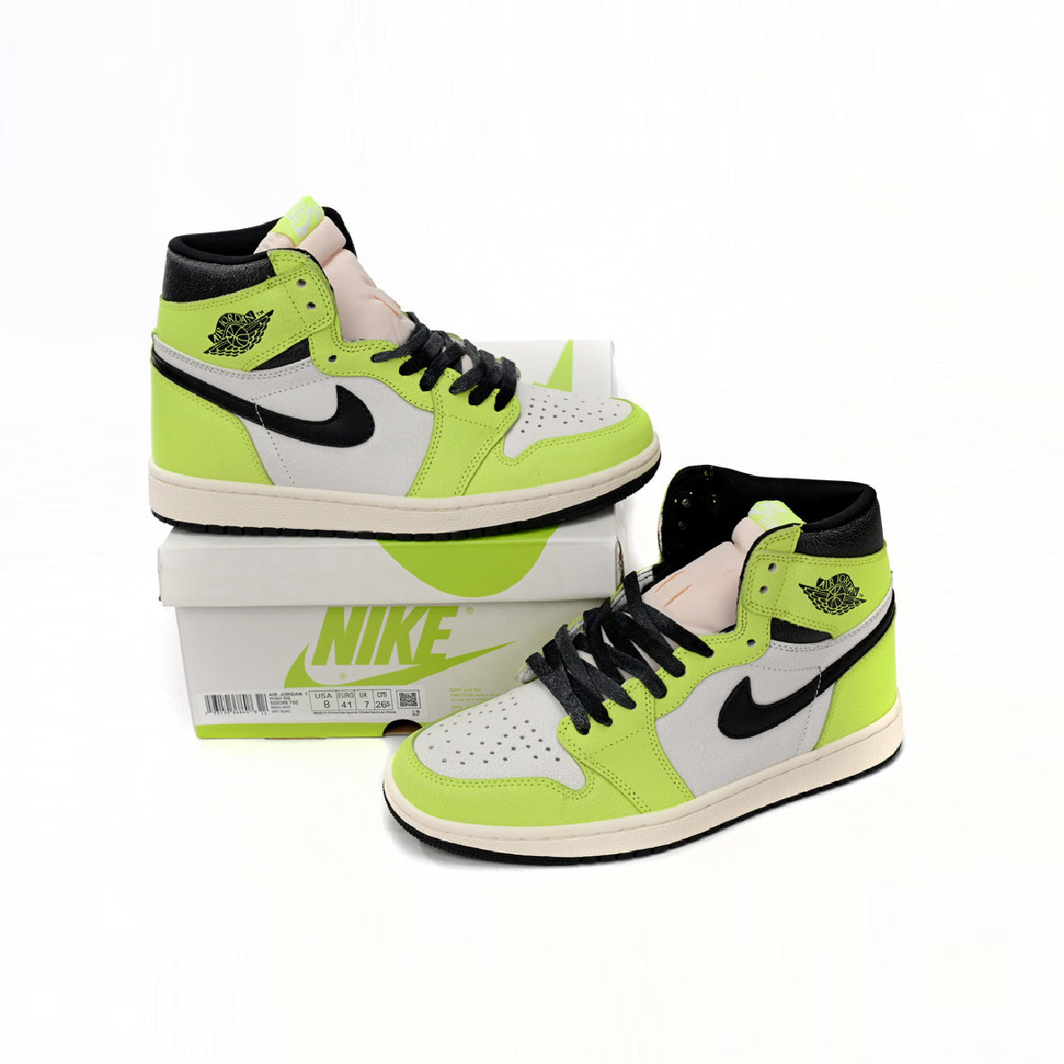 Air Jordan 1 High Visionaire baskets montantes homme en cuir noir blanc, vue arrière