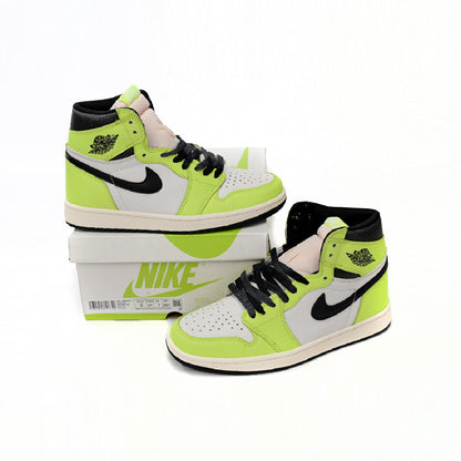 Air Jordan 1 High Visionaire baskets montantes homme en cuir noir blanc, vue arrière