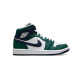 Air Jordan 1 Mid Noble Green – Baskets Mi-Montantes Homme Femme Cuir