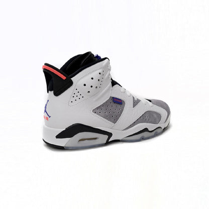 Air Jordan 6 Grayish Purple baskets homme en cuir violet, vue de face