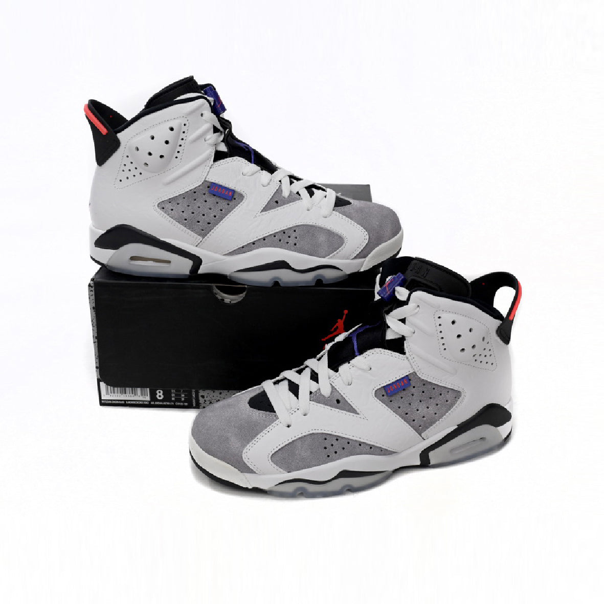 Air Jordan 6 Grayish Purple baskets homme en cuir violet, vue arrière