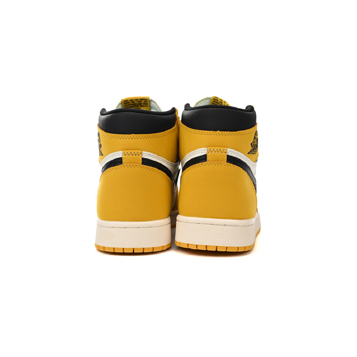 Air Jordan 1 Low Yellow Ochre baskets basses homme et femme en cuir jaune, vue de face