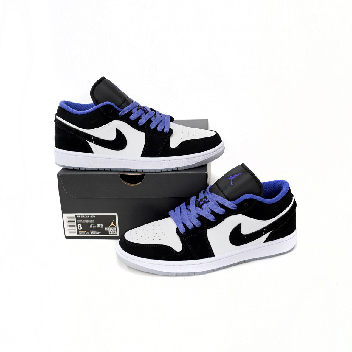 Air Jordan 1 Low Big Slam Dunk baskets basses homme et femme en cuir noir rouge, vue arrière