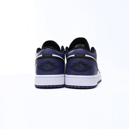 Air Jordan 1 Low Court Purple baskets basses homme et femme en cuir violet, détail semelle