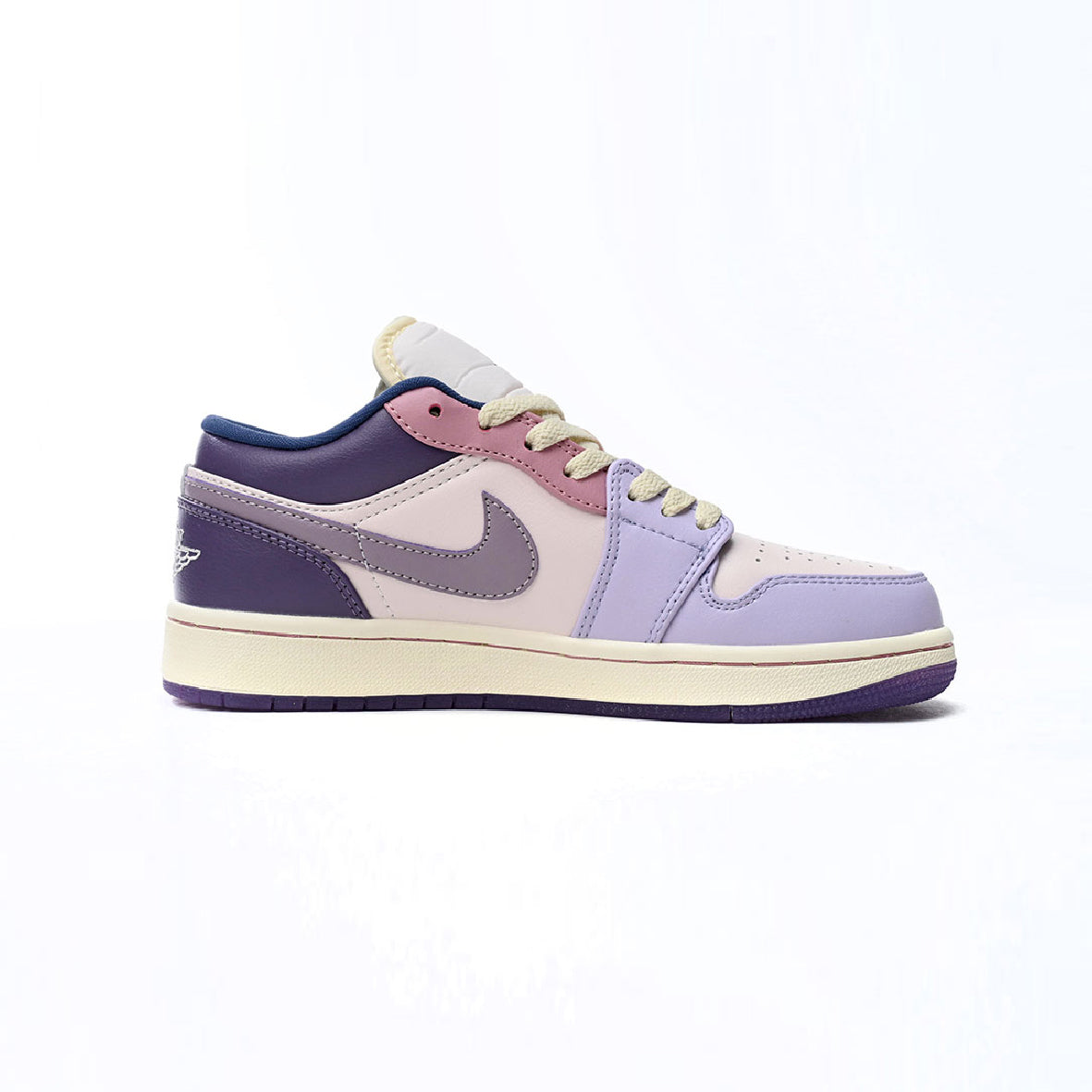 Air Jordan 1 Low Easter Egg baskets basses femme en cuir multicolore, vue de profil