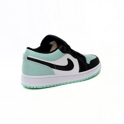 Air Jordan 1 Low Mint Green baskets basses homme et femme en cuir vert, vue de face