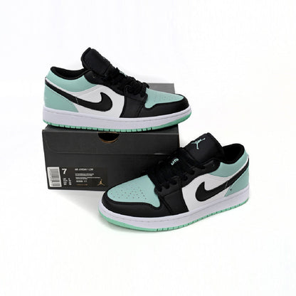 Air Jordan 1 Low Mint Green baskets basses homme et femme en cuir vert, vue arrière
