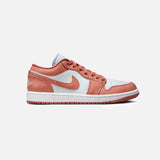 Air Jordan 1 Low Rose Saumon – Baskets Basses Femme en Cuir Style Basketball
