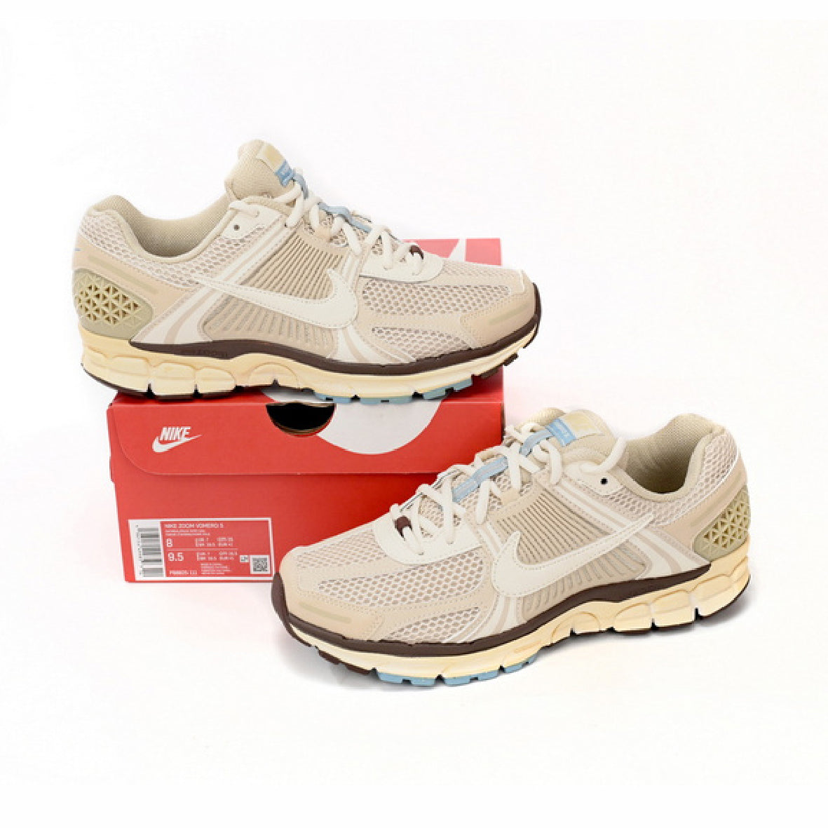 Nike Air Zoom Vomero 5 Oatmeal Beige, Baskets Rétro Running Unisexe Daim et Mesh – photo 4