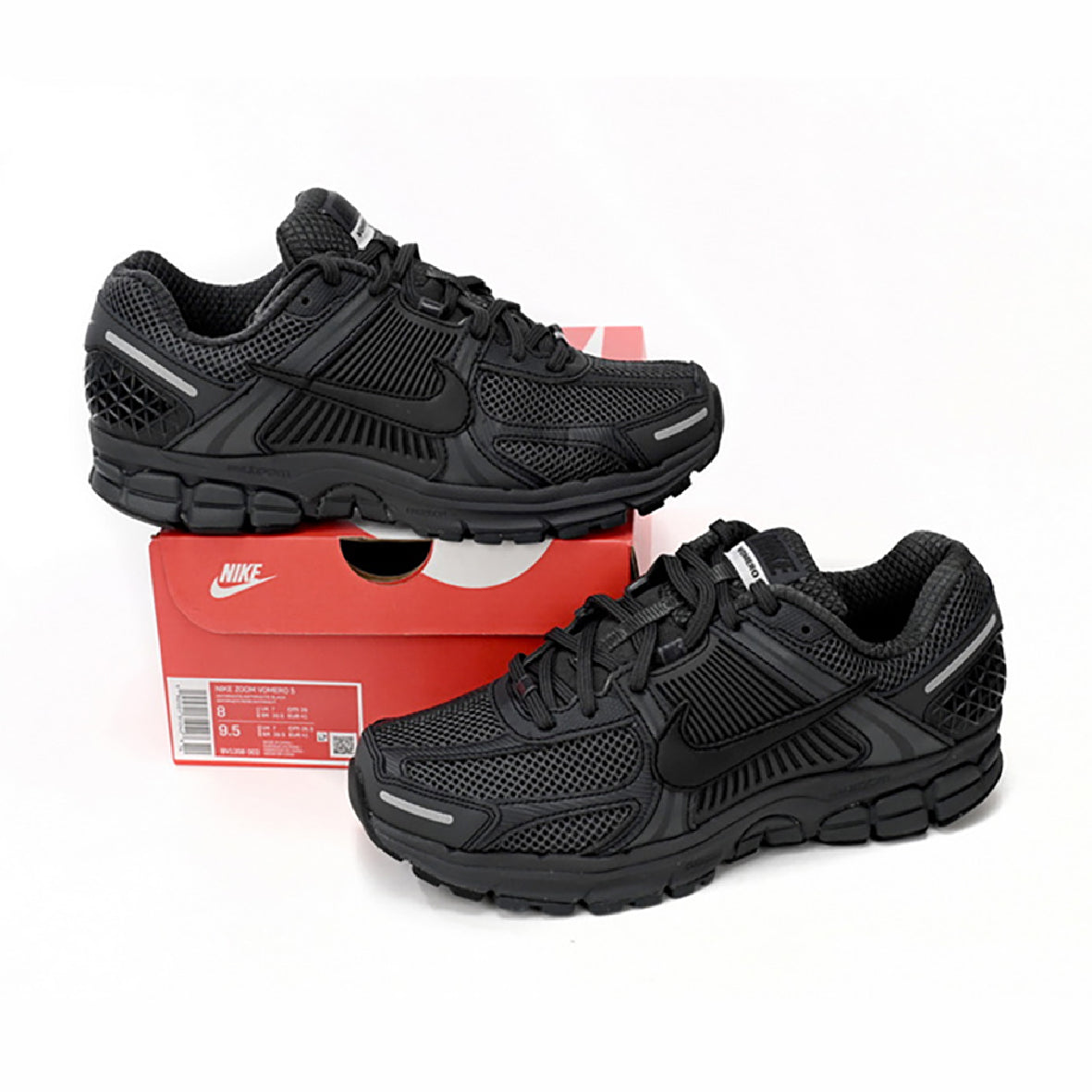 Nike Air Zoom Vomero 5 Black, Baskets Rétro Running Unisexe Cuir et Mesh – photo 4