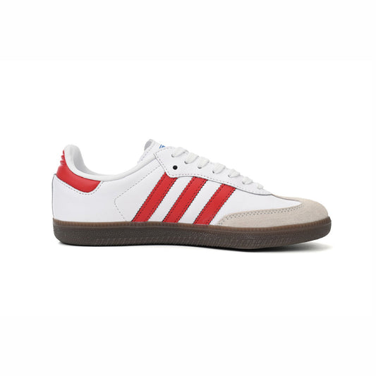 Sneakers basses Adidas Samba OG white red unisexe