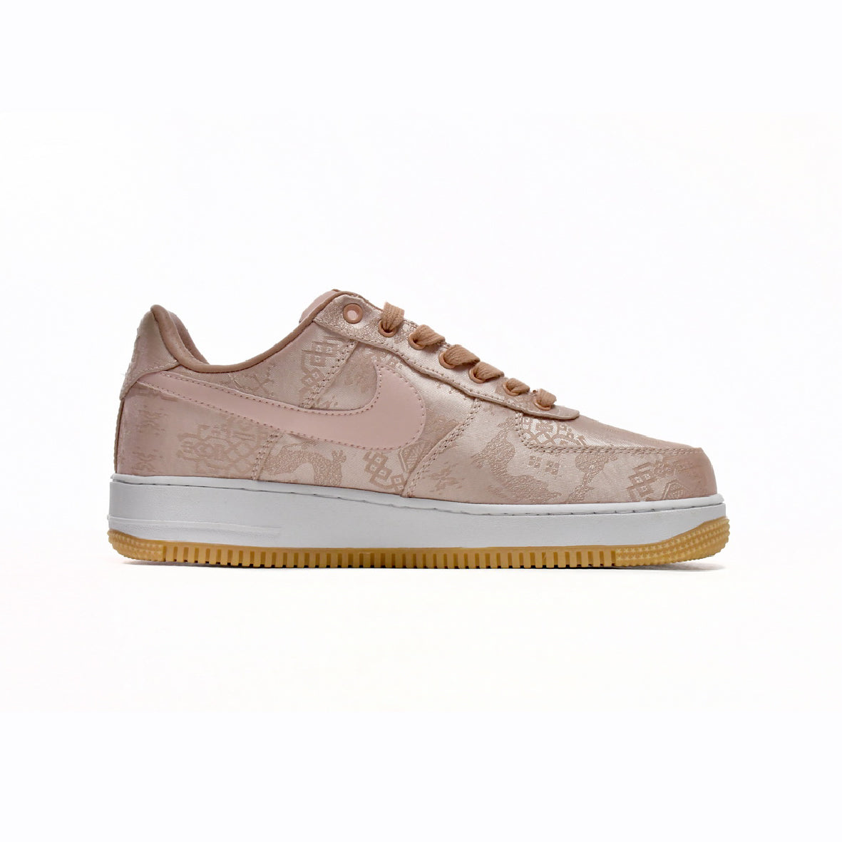 nike air force 1 low clot premium rose gold silk baskets vue latérale