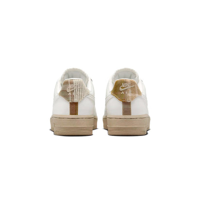 Nike Air Force 1 Low Brogue Baskets Blanc Marron Homme Femme - 3