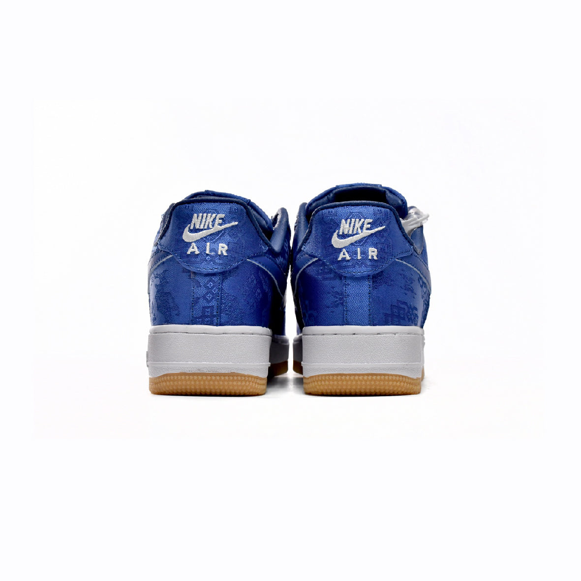 Nike Air Force 1 Low x CLOT Blue Silk Baskets Bleu Homme Femme - 3