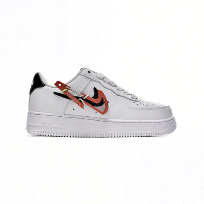 Nike Air Force 1 Low Carabiner Swoosh Baskets Noir Blanc Homme Femme - 1