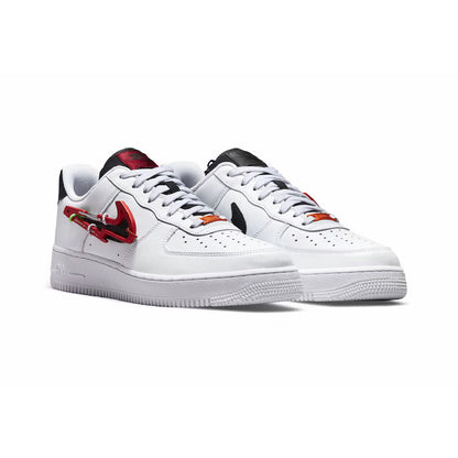 Nike Air Force 1 Low Carabiner Swoosh Baskets Noir Blanc Homme Femme - 2
