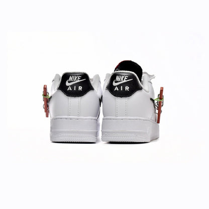 Nike Air Force 1 Low Carabiner Swoosh Baskets Noir Blanc Homme Femme - 3