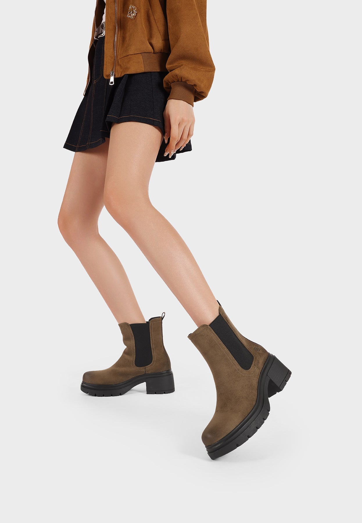 Bottines Chelsea Femme Ondine – détail de la matière