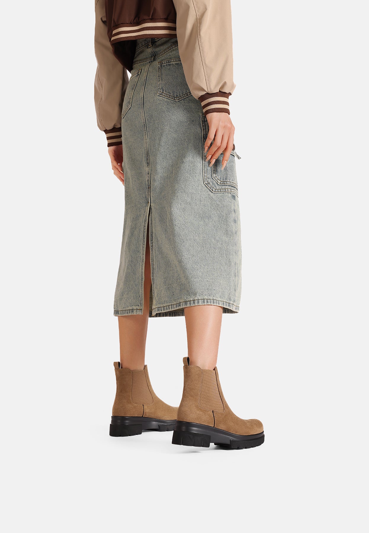 Bottines Chelsea Femme Nadia – détail de la matière