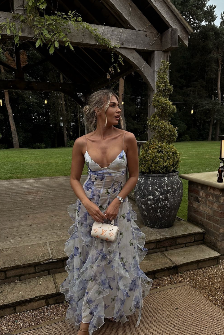 Taylor | Robe maxi d'été à fleurs pour femme avec découpes
